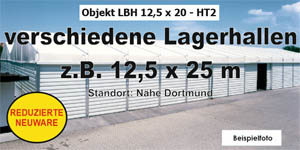 Foto: Lagerhallen z.B. 12,5x25m NEU