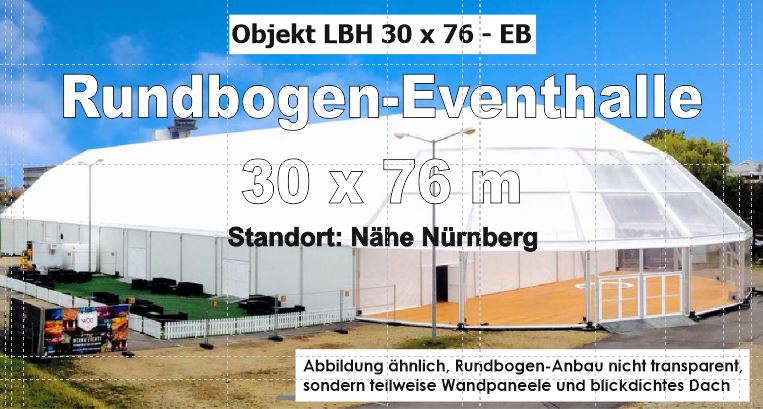 Foto: Rundbogen Eventhalle 30 x 76 m