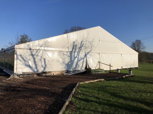 Foto: Zelt 20x25 m inkl. Holzboden mit Stahlunterbau und Heizgert