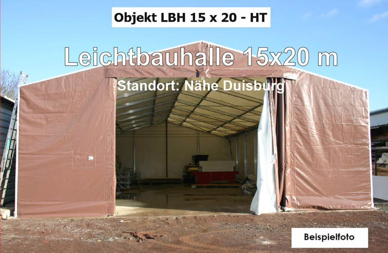Foto: gebrauchte Leichtbauhalle 15 x 20 m