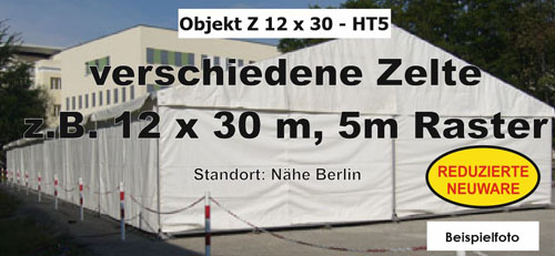 Foto: Zelte z.B. 12 x 30 m - 5m BA - NEU
