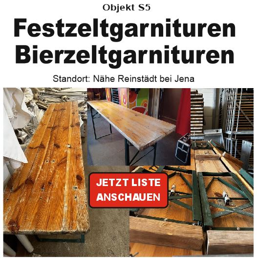 Foto: gebrauchte Festzeltgarnituren - Bierzeltgarnituren
